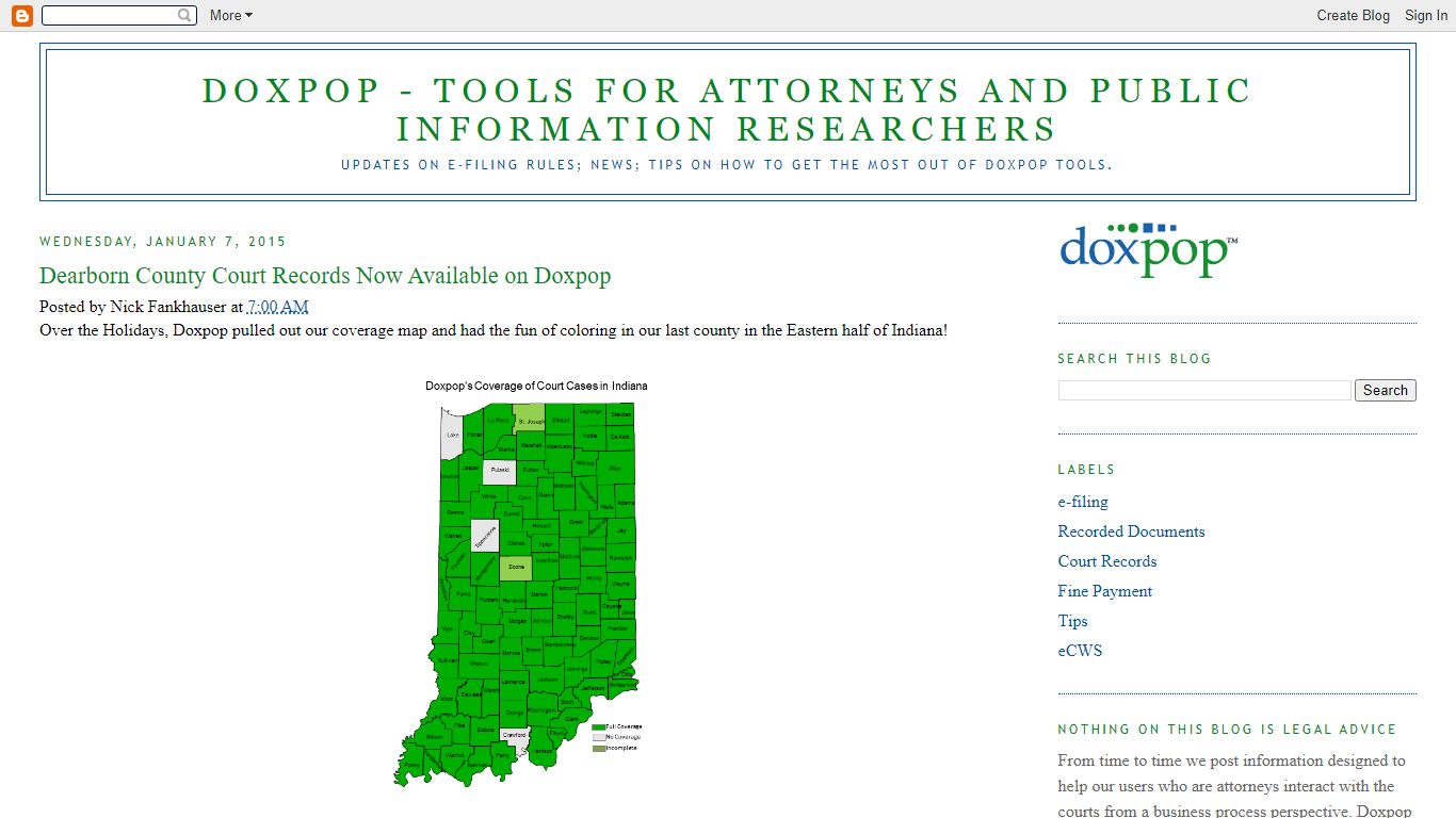 Dearborn County Court Records Now Available on Doxpop